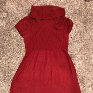Turtle neck sweater dress